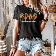 Load image into Gallery viewer, Country Pumpkin Rustic T-Shirt, Cute Fall Tee for Autumn Season