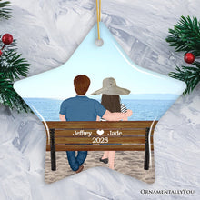 Load image into Gallery viewer, Couple at Lake Personalized Ornament