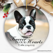 Load image into Gallery viewer, Dog Memorial Personalized Picture Ornament
