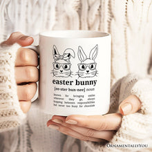 Load image into Gallery viewer, Easter Bunny Definition Personalized Mug, Funny Spring Gift With Custom Name