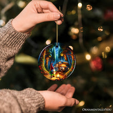 Load image into Gallery viewer, Enchanted Camper Gnome Forest Haven Ornament, Magical Twilight Christmas Ornament