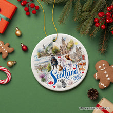 Load image into Gallery viewer, Enchanting Scotland Christmas Ornament, Celtic Culture and Heritage Edinburgh Souvenir and Gift