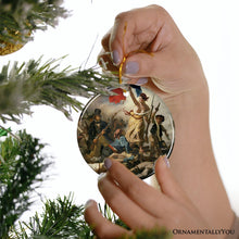 Carregar imagem no visualizador da galeria, Eugene Delacroix the Liberty Leading the People Ornament, Famous Painting Christmas Decoration Souvenir