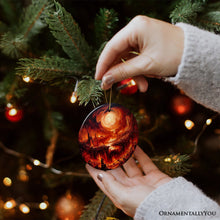 Carregar imagem no visualizador da galeria, Fiery Hellscape Dante's Inferno Ceramic Ornament, Painting Halloween Gift And Decor