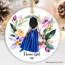 Cargar imagen en el visor de la galería, Flower Girl Personalized Ornament, Wedding Favors Gift