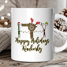 Carregar imagem no visualizador da galeria, Personalized Mug Hairdresser Buffalo Plaid Christmas