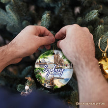 Carregar imagem no visualizador da galeria, Illustrated Sydney Australia Ceramic Ornament, Travel Souvenir and Christmas Gift