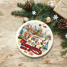 Load image into Gallery viewer, Lively Bangkok City Artistic Ceramic Ornament, Thailand Souvenir and Christmas Decor Keepsake