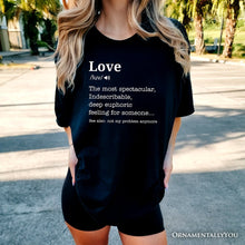 Carregar imagem no visualizador da galeria, Love: Not My Problem Anymore Definition T-Shirt, Sarcastic Gift Tee for Exes