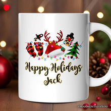 Carregar imagem no visualizador da galeria, Personalized Mug Baby Christmas Buffalo Plaid Gift