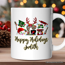 Carregar imagem no visualizador da galeria, Personalized Mug Baker Buffalo Plaid Christmas, Baking Gift