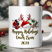 Carregar imagem no visualizador da galeria, Personalized Mug Boxing Buffalo Plaid Christmas, Team and Coaches Gift