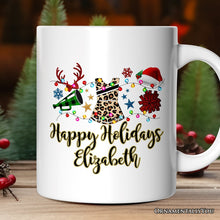 Carregar imagem no visualizador da galeria, Personalized Mug Cheerleader Buffalo Plaid Christmas, Cheer Mom Gift