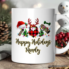 Carregar imagem no visualizador da galeria, Personalized Mug Gym Buffalo Plaid Christmas, Personal Trainer Gift