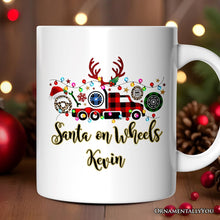 Carregar imagem no visualizador da galeria, Personalized Mug Truck Driver and Logistics Buffalo Plaid Christmas, Freight Delivery and Dispatcher Gift