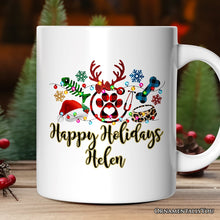 Carregar imagem no visualizador da galeria, Personalized Mug Pet Themed Buffalo Plaid Veterinarian Christmas, Animal Owner Gift