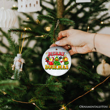 Load image into Gallery viewer, Merry Duckmas Christmas Ornament, Whimsical Rubber Duck Themed Holiday Decor
