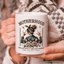 Carregar imagem no visualizador da galeria, Motherhood Mama Rock Personalized Mug, Retro Gift for Strong Moms With Custom Name
