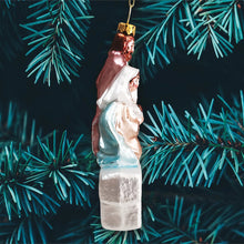 Carregar imagem no visualizador da galeria, Oh Holy Night Nativity Scene Glass Christmas Ornament, Jesus and Mary