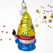 Carregar imagem no visualizador da galeria, Painter Artist Gnome Glass Christmas Ornament
