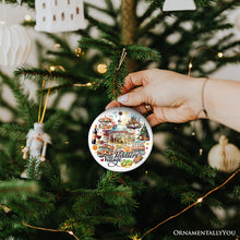 Carregar imagem no visualizador da galeria, Peddler’s Village Artistic Ornament with Rustic Pennsylvania Scenery, Vintage Ceramic Christmas Souvenir
