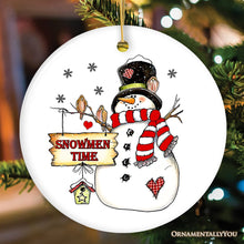 Carregar imagem no visualizador da galeria, Personalized Snowman Christmas Ornament, Family Gift