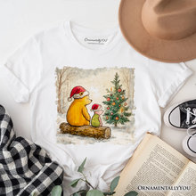 Carregar imagem no visualizador da galeria, Pooh Bear Christmas With Friends T-Shirt, Cozy Heartwarming Holiday Tee