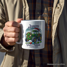 Carregar imagem no visualizador da galeria, Santa's Favorite Farmer Personalized Mug, Christmas Green Tractor Gift with Custom Name