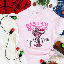 Carregar imagem no visualizador da galeria, Santa’s Favorite Hot Mess T‑Shirt, Pink Martini Retro Disco Christmas Tee