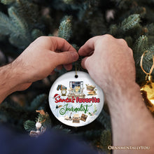 Carregar imagem no visualizador da galeria, Santa's Favorite Journalist Ornament, Artistic Christmas Appreciation Keepsake
