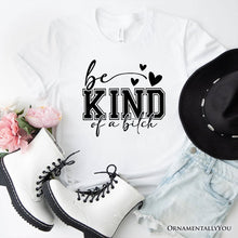 Carregar imagem no visualizador da galeria, Sarcastic Be Kind T-Shirt, Retro White and Natural Tee for Bold Women with Bite