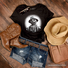 Carregar imagem no visualizador da galeria, Scarecrow Spooky Portrait T-Shirt, Horror Villain Theme Halloween Tee