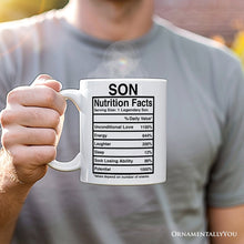 Carregar imagem no visualizador da galeria, Son Nutrition Facts Personalized Mug, Birthday Gift with Custom Name