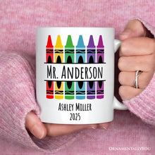 Carregar imagem no visualizador da galeria, Teacher Personalized Christmas Mug, School Theme Appreciation Gift