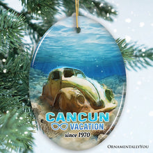 Carregar imagem no visualizador da galeria, Unique Cancun Mexico Vacation Ornament, Tropical Mexican Ocean Keepsake Art and Decor
