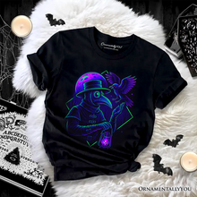 Carregar imagem no visualizador da galeria, Vaporwave Plague Doctor T-Shirt, Retro Neon Horror Vibes Halloween Tee