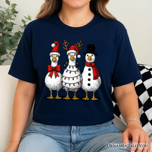 Carregar imagem no visualizador da galeria, Vintage Christmas Silly Goose T-Shirt, Snowman Spoof Winter Tee