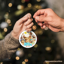 Carregar imagem no visualizador da galeria, Vintage Santa Fe Ceramic Christmas Ornament, New Mexico Souvenir