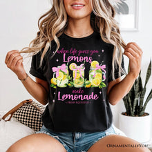 Load image into Gallery viewer, When Life Gives You Lemons Make Lemonade T-Shirt, Coquette White, Natural and Black Summer Girl Tee