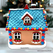 Carregar imagem no visualizador da galeria, Whimsically Sweet Gingerbread Home Lighted Christmas Decoration, 7" LED Table Figurine Holiday Decor