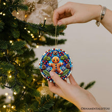 Carregar imagem no visualizador da galeria, Winter Woodland Gingerbread Man Ornament, Cozy Yuletide Companion for Christmas Decor