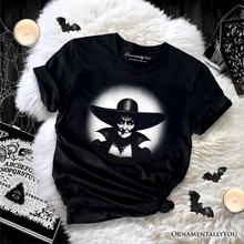 Load image into Gallery viewer, Witch Spooky Portrait T-Shirt, Horror Villain Theme Halloween Tee