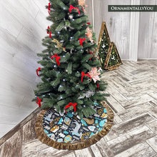Load image into Gallery viewer, Woodland Animal Scandinavian Folk Christmas Tree Skirt