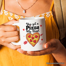 Carregar imagem no visualizador da galeria, You Got A Pizza My Heart Personalized Mug, Pizza Lover Romantic Gift With Custom Name