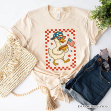 Carregar imagem no visualizador da galeria, 4th of July Patriotic Duck T-Shirt, Funny Independence Day Tee