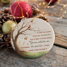 Carregar imagem no visualizador da galeria, A Life Well-Lived Memorial Tree Ornament, Cherished Family Christmas Keepsake