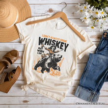 Carregar imagem no visualizador da galeria, Alcohol Humor Retro T-Shirt, Funny Whiskey White and Natural Western Tee for Country Girl