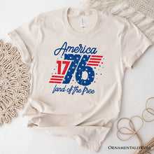 Load image into Gallery viewer, America 1776 Land of the Free T-Shirt, Vintage 4th of July Tee