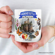 Load image into Gallery viewer, Artistic Minnesota State Themes and Landmarks Personalized Mug With Custom Name