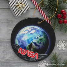 Carregar imagem no visualizador da galeria, Artistic NASA Handcrafted Christmas Ornament, Astronaut in Outer Space with the Planets